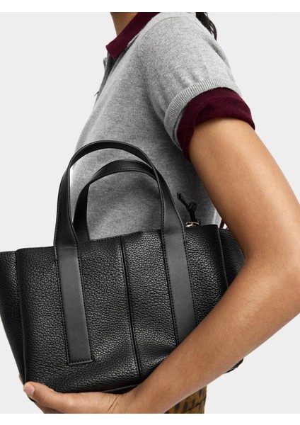 Dokulu Tote Çanta