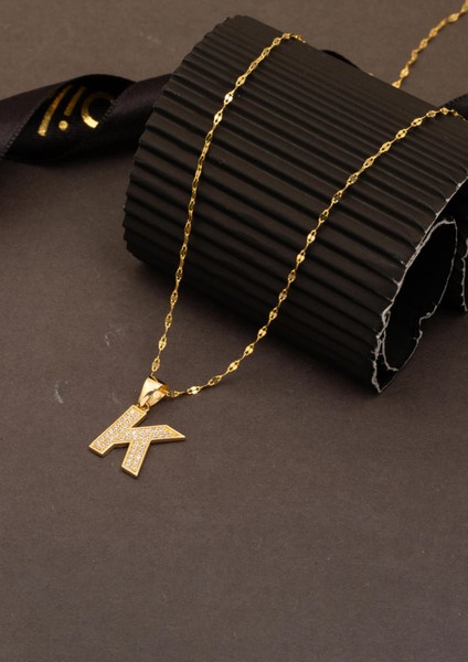 K Harfi Altın Kolye 14 Ayar fırsatları