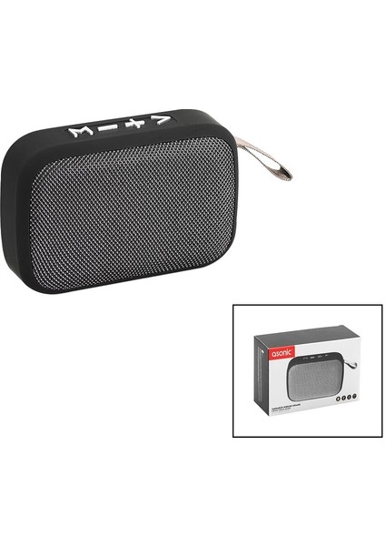 Bluetooth Wireless Mini Hoparlör Speaker USB Şarjlı 3W 300MAH Pil - Mikrofon - Kart Girişi As-02 (4915)