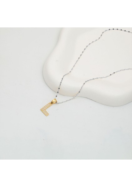 L Baş Harfi 14 Ayar Altın Kolye Ucu modelleri