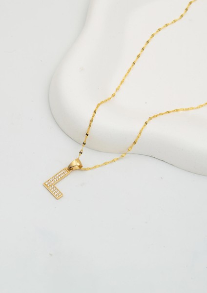 L Baş Harfi 14 Ayar Altın Kolye modelleri