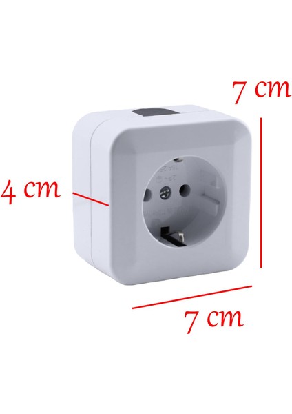 Sıva Üstü Topraklı Monofaze Priz Tekli Grup Priz Kare Fiş Grup Priz Kablosuz Klemensli 220 V fiyatları
