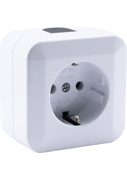 Sıva Üstü Topraklı Monofaze Priz Tekli Grup Priz Kare Fiş Grup Priz Kablosuz Klemensli 220 V modelleri