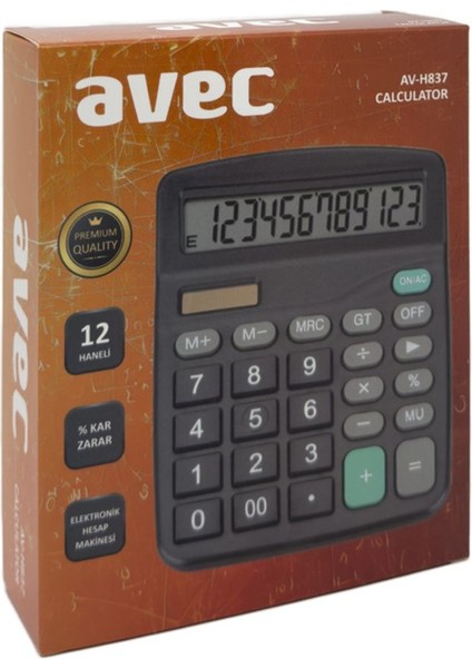 Pratik ve Şık Hesap Makinesi AV-H837, Günlük Kullanım Için Ideal Araç fiyatları