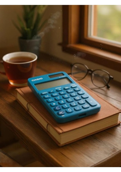 Mavi Renkli Cep Tipi 10 Haneli Hesap Makinesi, Pratik ve Kullanışlı