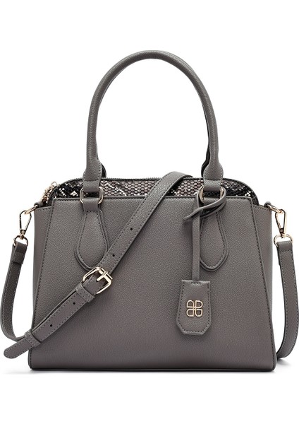 Kadın Gri Uzun Askılı Klasik Kol Çantası 25WBD284414