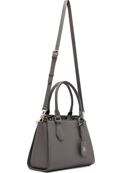 Kadın Gri Uzun Askılı Klasik Kol Çantası 25WBD284414