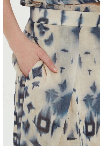 Arkası Fermuarlı Desenli Midi Etek modelleri