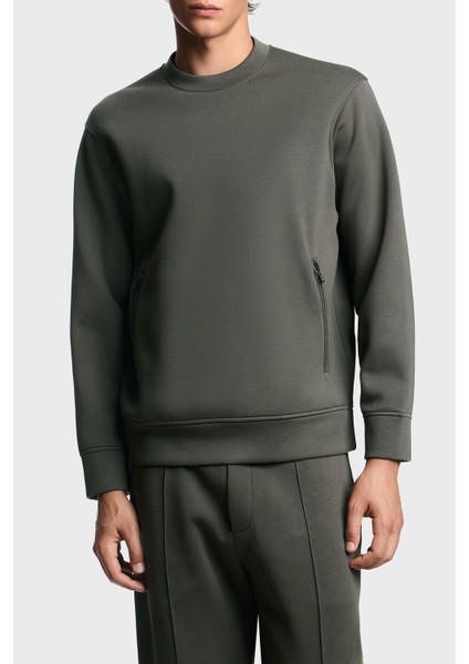 Regular Fit Bisiklet Yaka Cepli Sweat Erkek Sweat EM003052 AF17545 U8143