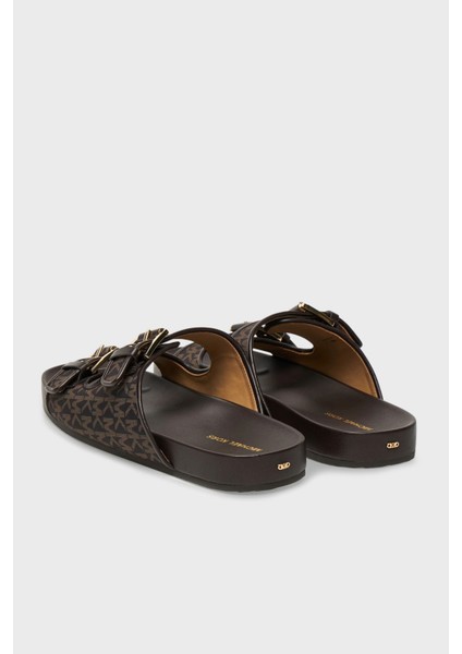 Logo Baskılı Çift Bantlı Kemerli Terlik 40T5BYFS1D200 Bayan Terlik 40T5BYFS1D 200 indirimleri