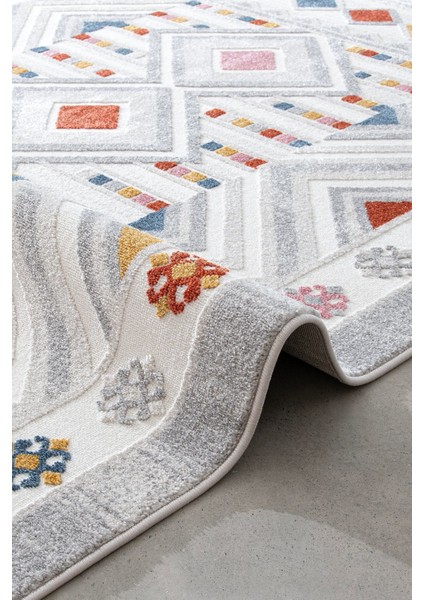 Romanya Beyaz Modern Dokuma Halı Yumuşak Oturma Renkli Halı Odası Salon Çocuk Odası Mutfak Halısı F0356 200 x 290 cm modelleri