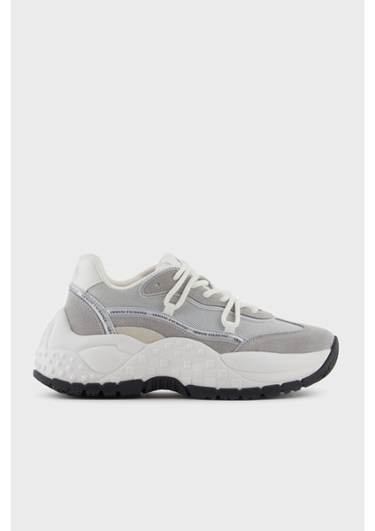 Hakiki Deri Karışımlı Süet Detaylı Kalın Taban Sneaker Ayakkabı Bayan Ayakkabı XW001627 AF17447 MZ293