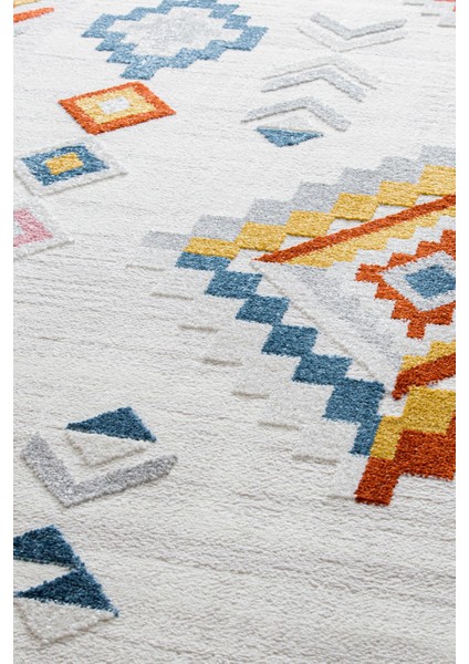 Romanya Beyaz Halı Modern Dokuma Halı Yumuşak Oturma Odası Salon Çocuk Odası Mutfak Halısı F368B 80 x 300 cm