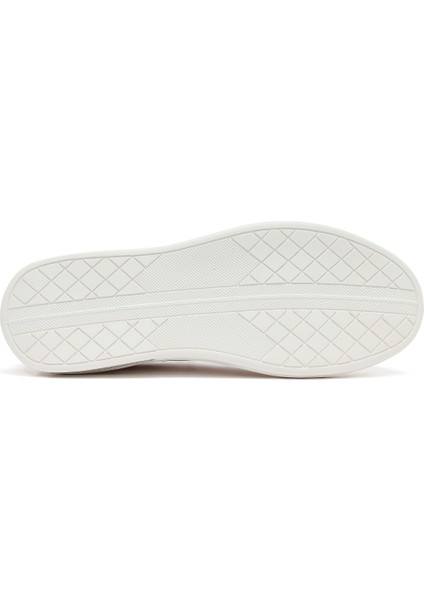Erkek Beyaz Bağcıklı Deri Sneaker 25WFD692418 fırsatları