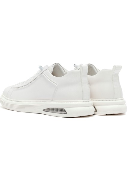 Erkek Beyaz Bağcıklı Deri Sneaker 25WFD692418 indirimleri