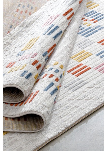 Romanya Beyaz Halı Modern Dokuma Halı Yumuşak Oturma Odası Salon Çocuk Odası Mutfak Halısı F0355 80 x 300 cm
