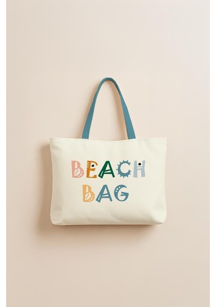 Abstract Plaj Havlulu Plaj Çantası 35X40 cm