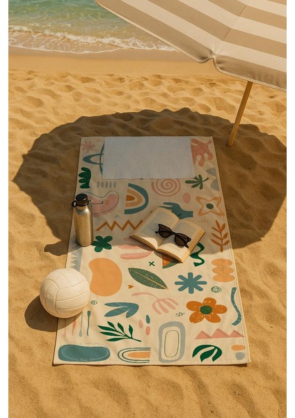 Abstract Plaj Havlulu Plaj Çantası 35X40 cm indirimleri