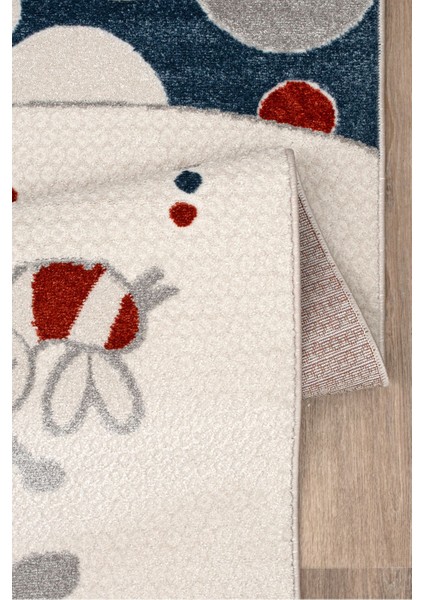 Romanya Beyaz Halı Dokuma Halı Yumuşak Çocuklara Özel Modern Halı Renkli Çocuk Odası Halısı F0404 120 x 180 cm