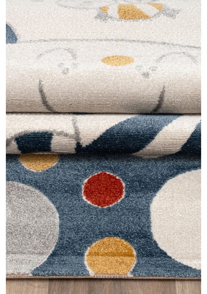 Romanya Beyaz Halı Dokuma Halı Yumuşak Çocuklara Özel Modern Halı Renkli Çocuk Odası Halısı F0404 120 x 180 cm