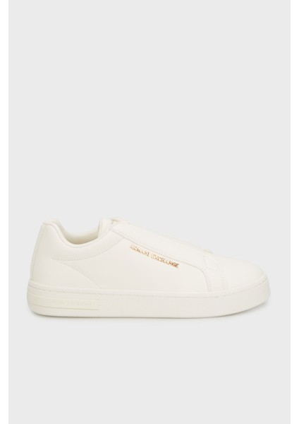 Logolu Kalın Taban Slip-On Sneaker Ayakkabı Bayan Ayakkabı XW001623 AF17449 U0011