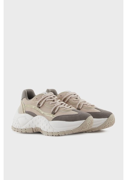 Hakiki Deri Karışımlı Süet Detaylı Kalın Taban Sneaker Ayakkabı Bayan Ayakkabı XW001627 AF17447 M1176 fiyatları