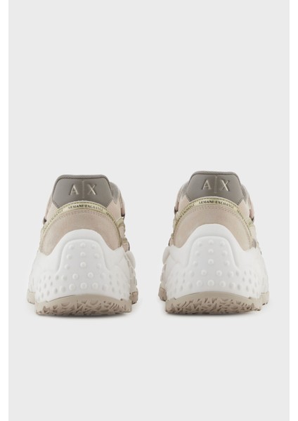 Hakiki Deri Karışımlı Süet Detaylı Kalın Taban Sneaker Ayakkabı Bayan Ayakkabı XW001627 AF17447 M1176 indirimleri