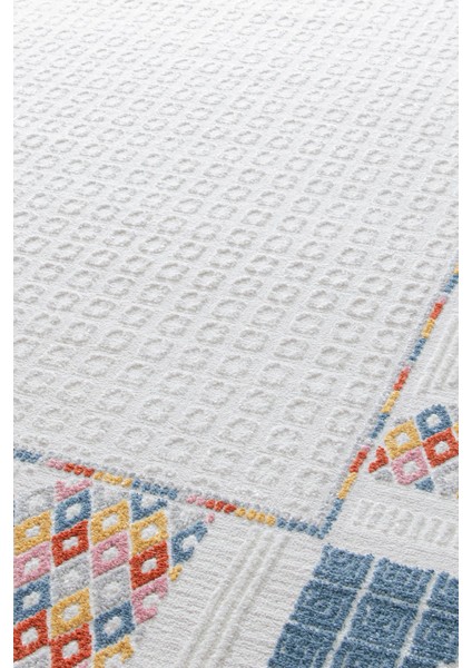 Romanya Beyaz Halı Modern Dokuma Halı Yumuşak Oturma Odası Salon Çocuk Odası Mutfak Halısı F0377 100 x 200 cm