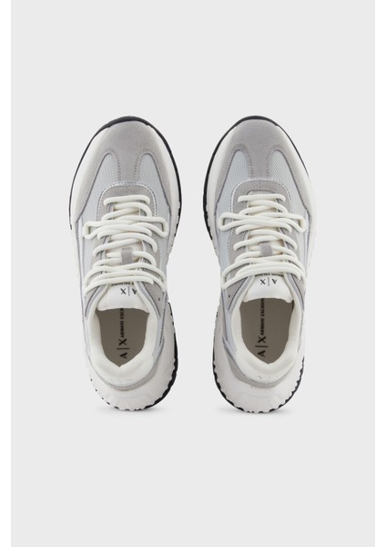 Hakiki Deri Karışımlı Süet Detaylı Kalın Taban Sneaker Ayakkabı Bayan Ayakkabı XW001627 AF17447 MZ293 modelleri