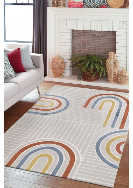 Romanya Beyaz Gri Halı Modern Dokuma Halı Yumuşak Oturma Odası Salon Çocuk Odası Mutfak Halısı F0424 120 x 180 cm fiyatları