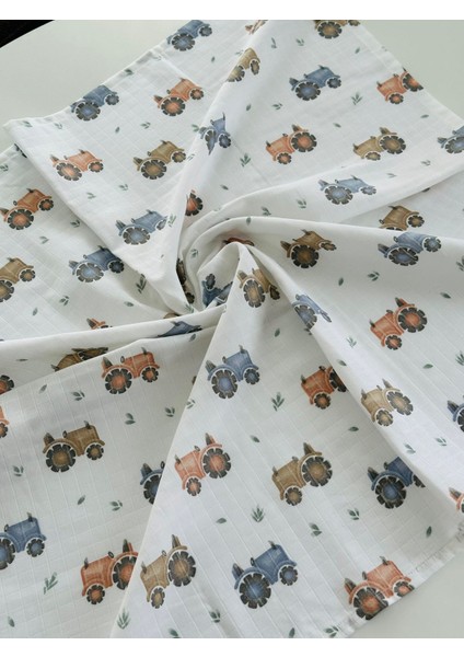 Ftbabycollection %100 Pamuk Müslin Bebek Battaniyesi Oeko-Tex Sertifikalı Müslin Yenidoğan Bebek Battaniyesi 80X90 cm
