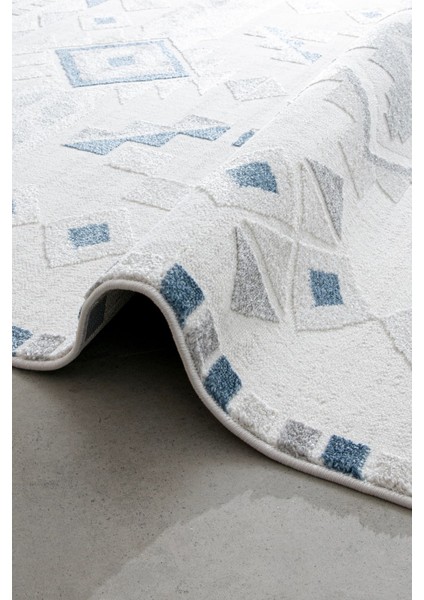 Romanya Gri Mavi Halı Modern Dokuma Halı Yumuşak Oturma Odası Salon Çocuk Odası Mutfak Halısı F0353 60 x 110 cm modelleri