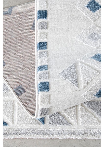 Romanya Gri Mavi Halı Modern Dokuma Halı Yumuşak Oturma Odası Salon Çocuk Odası Mutfak Halısı F0353 80 x 150 cm fırsatları