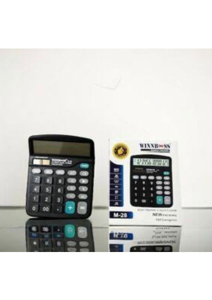 Güneş Enerjili Büyük Tuşlu Dijital Hesap Makinesi, 12 Haneli, Masaüstü, Kalem Pil Destekli