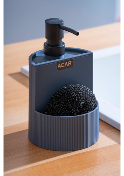 Astoria Akrilik Sünger Hazneli Sıvı Sabunluk Seti