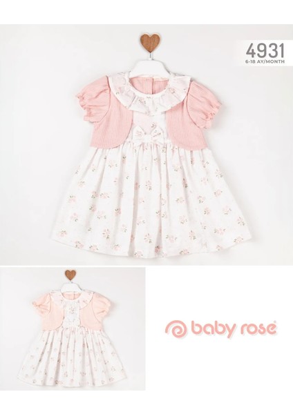 Bolero Detaylı Çiçekli Kız Bebek Elbise
