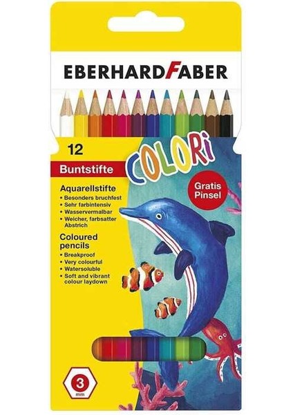 Buntstifte Sulu Boya Kalemi 12 Renk Karton Kutu (516012)