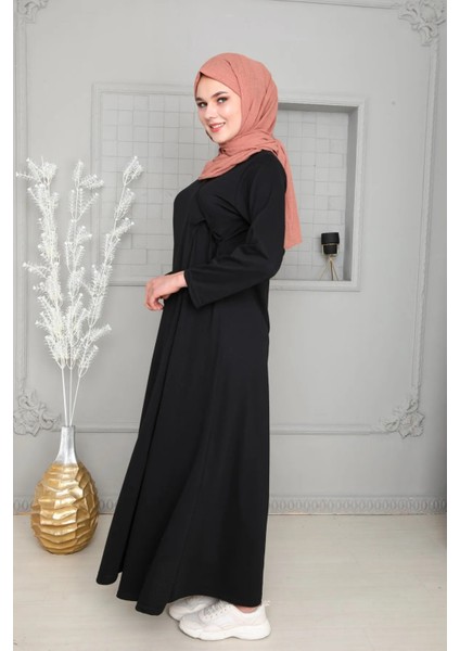 Düz Renk Yandan Bağlamalı Pratik Kadın Namaz Elbisesi fiyatları