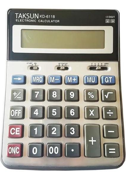 12 Haneli Hesap Makinesi TS-6118, Pratik ve Hızlı Hesaplama Aracı