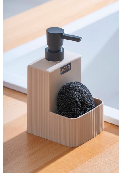 Astoria Akrilik Sünger Hazneli Sıvı Sabunluk Seti