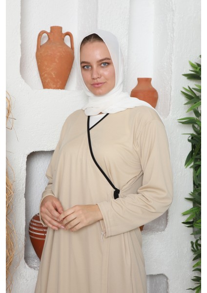 Düz Renk Yandan Bağlamalı Pratik Kadın Namaz Elbisesi fiyatları