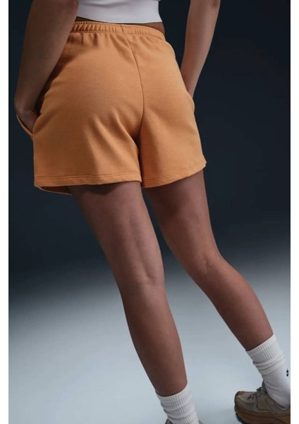 Sportswear Chill Terry Mid Rise 4" French Terry Slim Fit Short Kadın 10 cm Pamuklu Şort Turuncu fiyatları