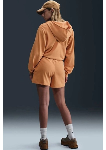 Sportswear Chill Terry Mid Rise 4" French Terry Slim Fit Short Kadın 10 cm Pamuklu Şort Turuncu fırsatları