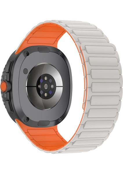 Samsung Galaxy Watch 8 Classic 46 mm Magnetik Silikon Kordon Baklalı Desenli Mıknatıslı Kayış modelleri