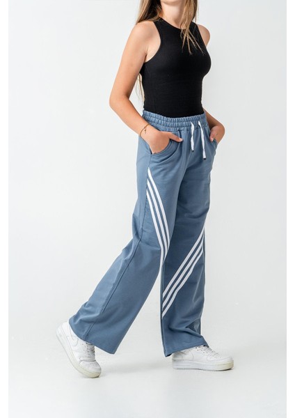 Kız Çocuk Bol Paça Cepli Rahat Kesim Penye Eşofman Altı modelleri