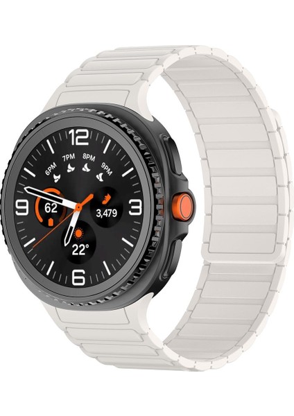 Samsung Galaxy Watch 8 40 / 44 mm Magnetik Silikon Kordon Baklalı Desenli Mıknatıslı Kayış fiyatları