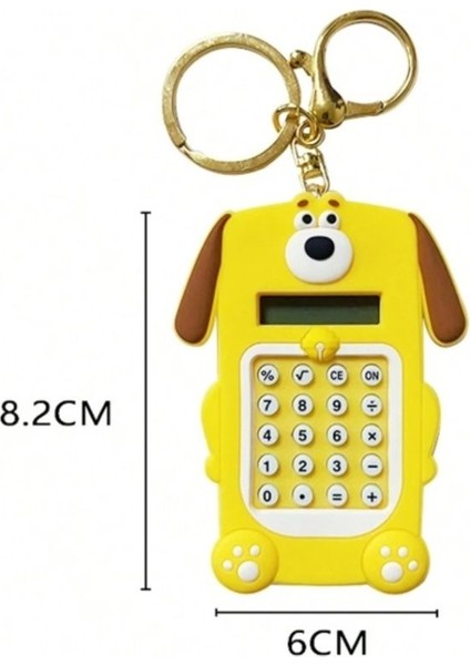 Sevimli Köpek Temalı Çocuk Hesap Makinesi ve Anahtarlık Seti modelleri