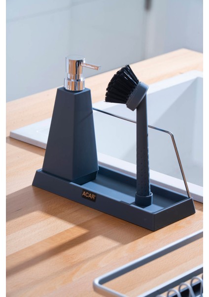 Astoria Akrilik Fırçalı Sıvı Sabunluk Seti