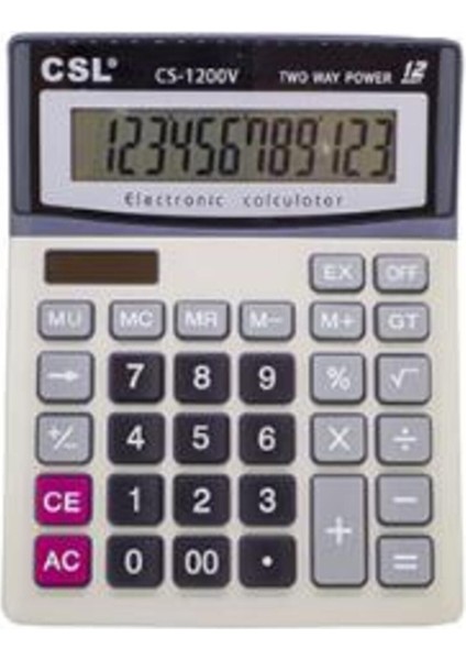 12 Haneli Masa Tipi Hesap Makinesi CS-1200V, Güçlü ve Kullanışlı Tasarım