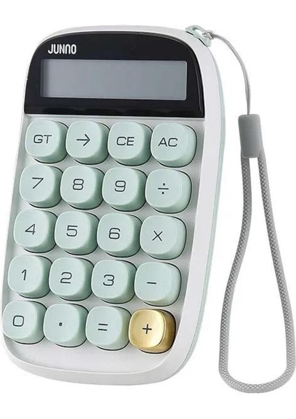 Renkli Yuvarlak Tuşlu Mini Vintage Ofis Hesap Makinası 10 Haneli